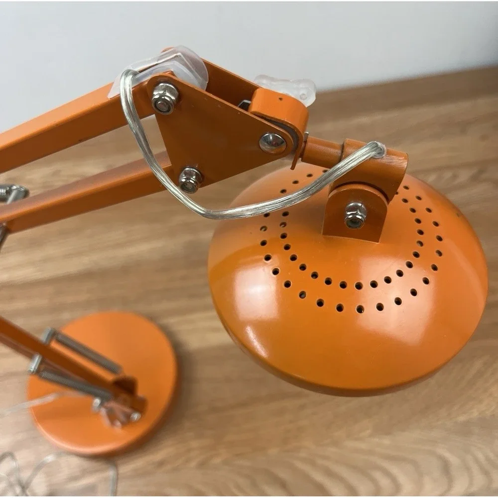 Vintage HWA Feng Lighting Orange Architecture LED Lamp, Extends to 24
